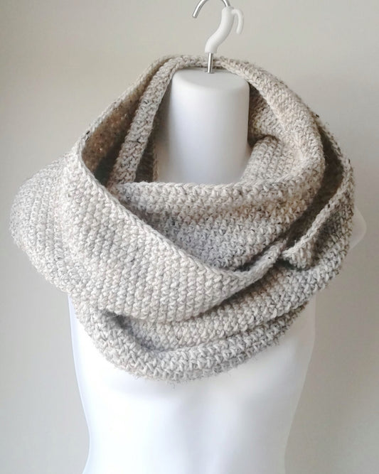 Rustic Pure Wool Infinity Scarf