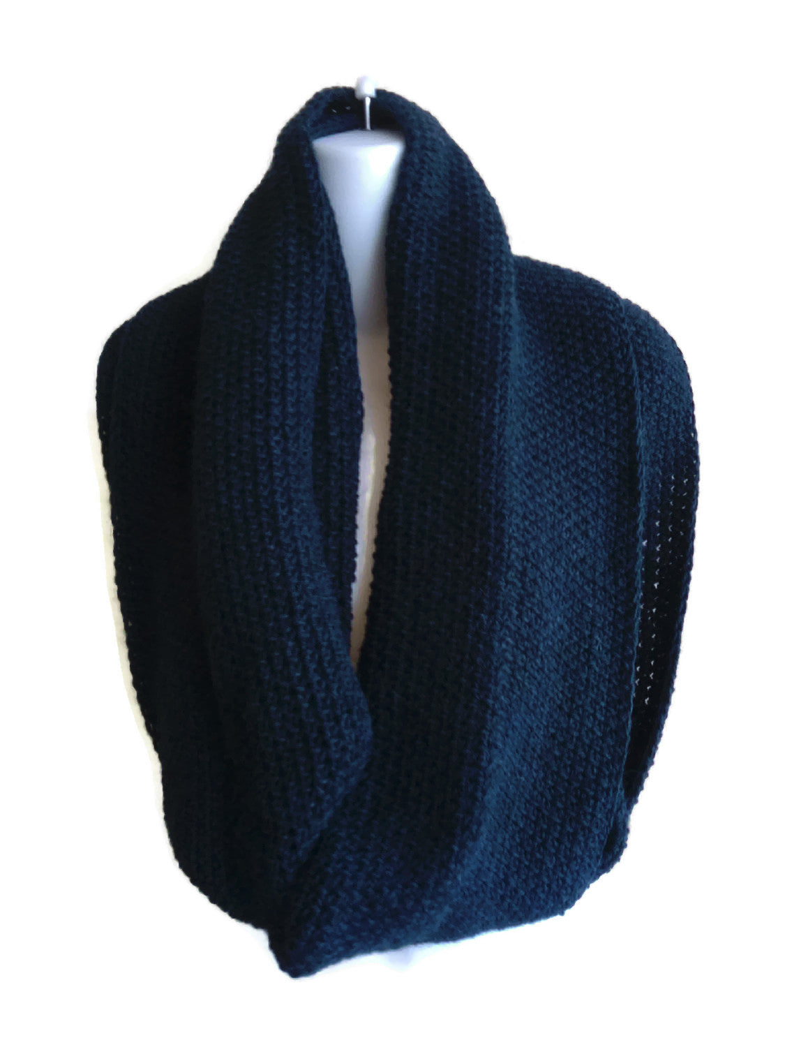 Navy Blue Alpaca Infinity Scarf